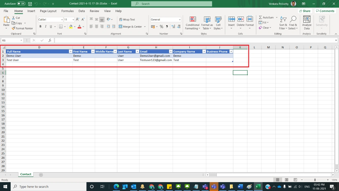 Simple Data Import of Contacts in Dynamics CRM Figure4