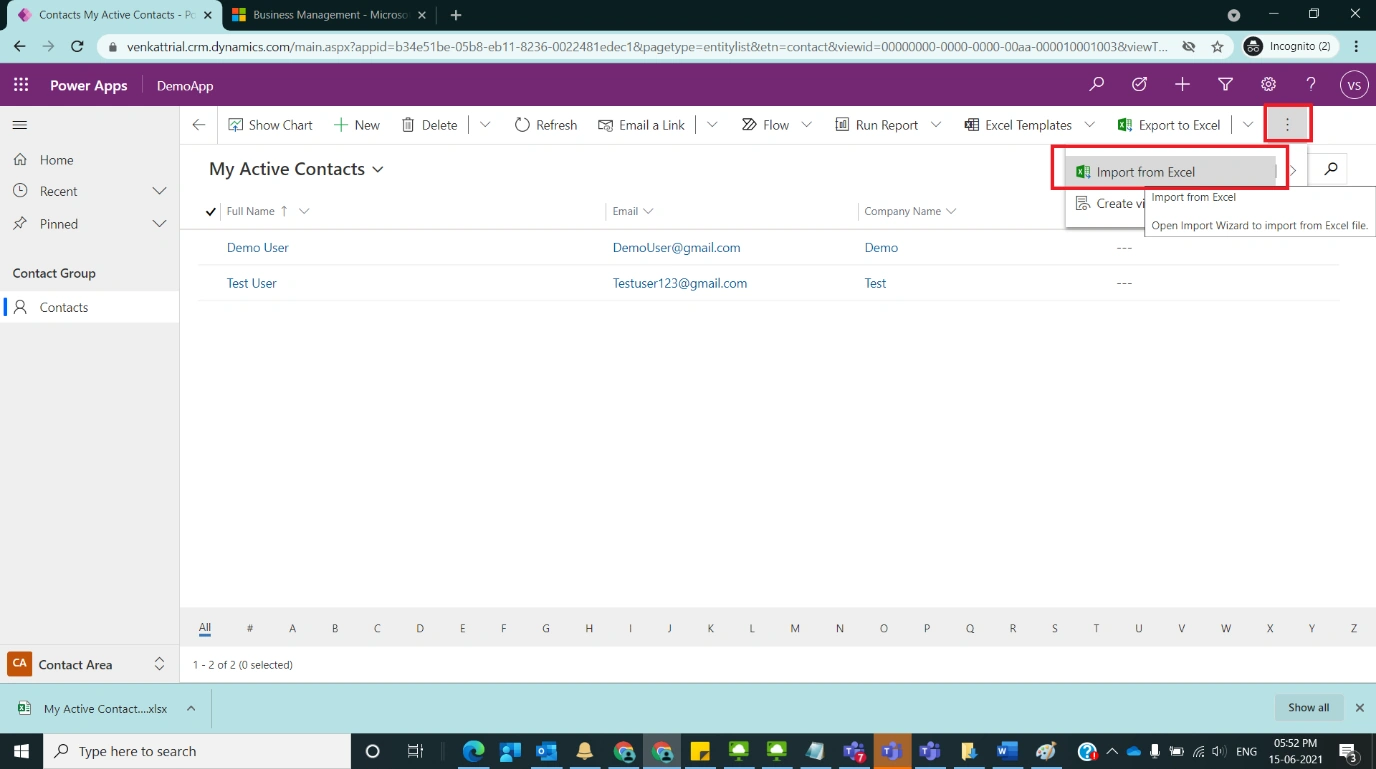 Simple Data Import of Contacts in Dynamics CRM Figure7