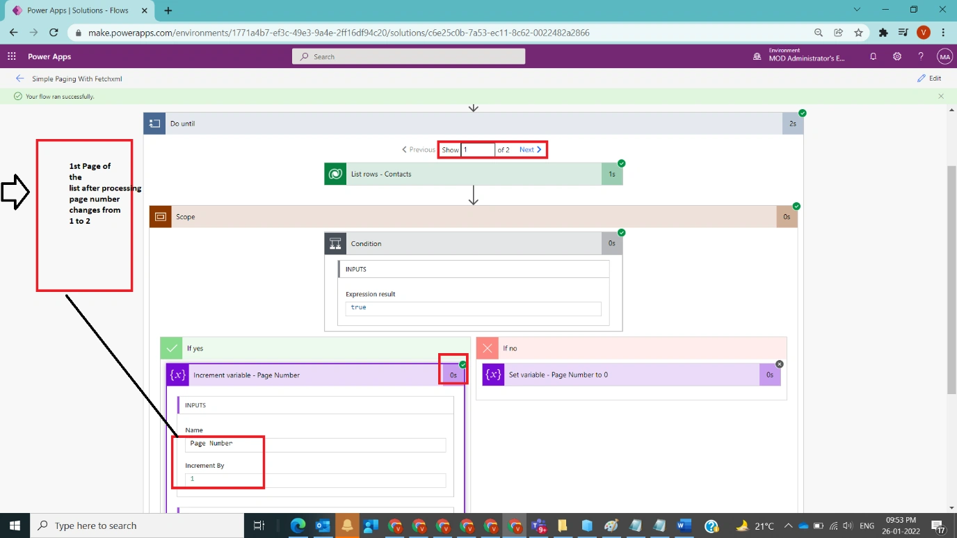 Simple Paging With FetchXML on Lists in Power Automate Figure 7