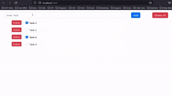 Simple Todo App in Angular With Local Storage