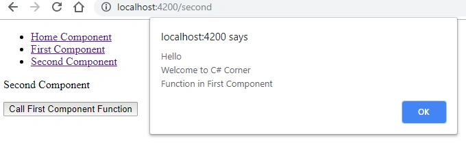 Simple Way To Execute A Function In A Component From Another Component