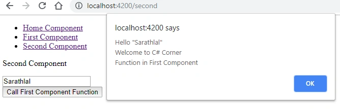 Simple Way To Execute A Function In A Component From Another Component