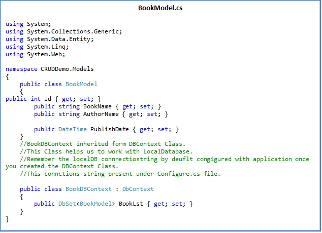 BookModel class