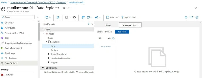  CRUD Operations using Azure Cosmos DB