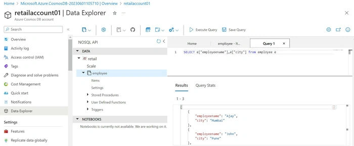  CRUD Operations using Azure Cosmos DB