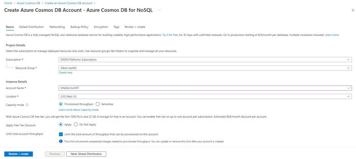  CRUD Operations using Azure Cosmos DB