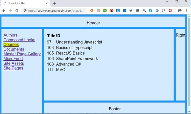 Single Page App In SharePoint