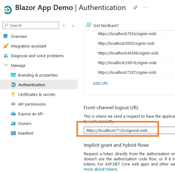 Blazor App demo