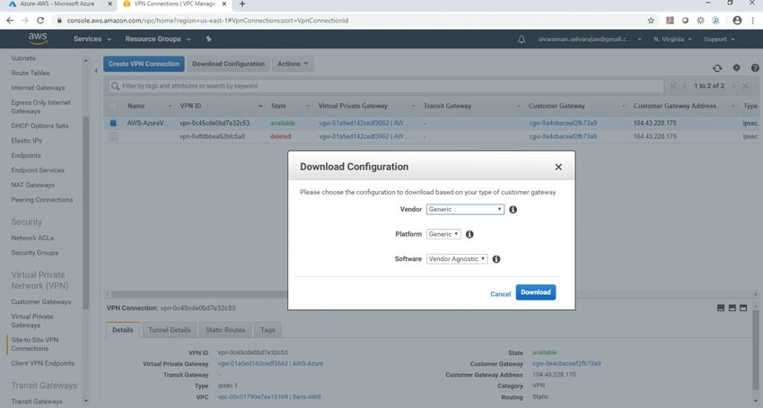 Download configuration