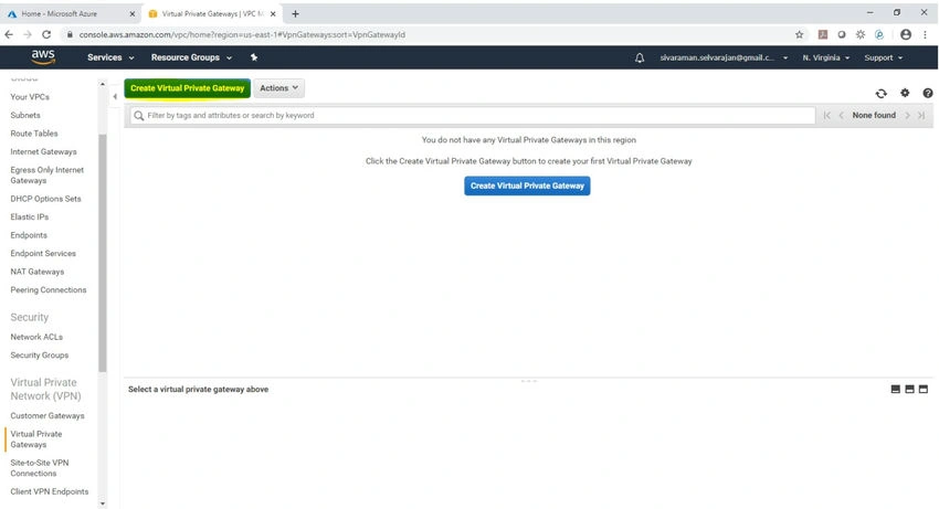Create Virtual Private Gateway