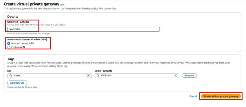 Amazon default ASN