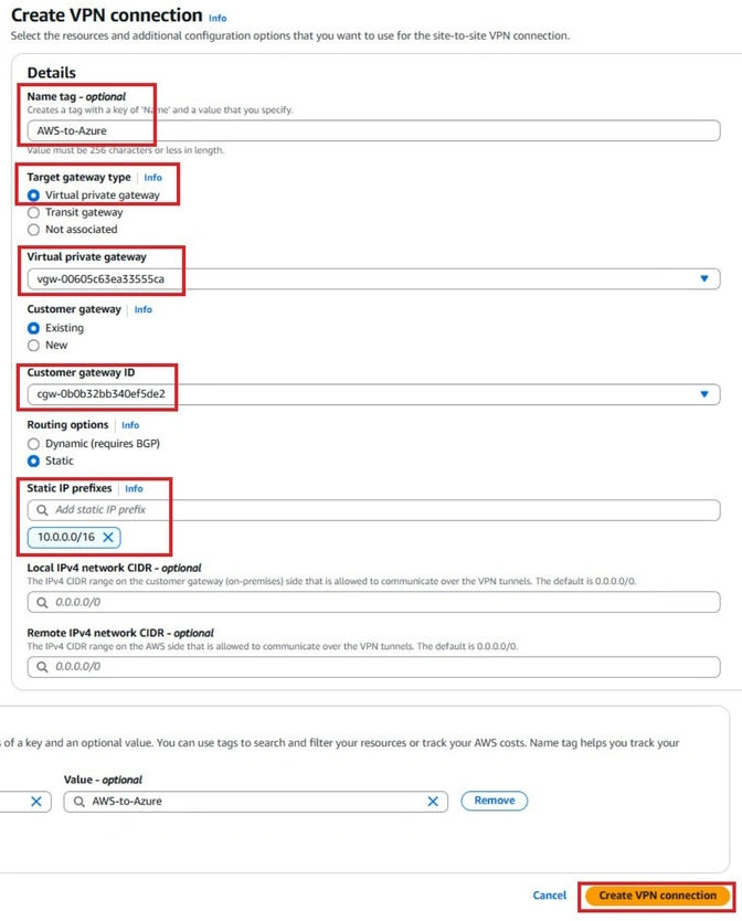 Azure VNet Address