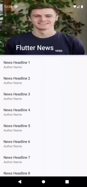 SliverAppBar Widget in Flutter