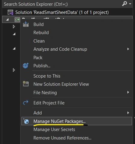Read & update Smartsheet data using C# console application