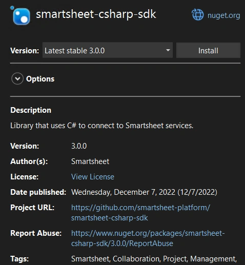 Read & update Smartsheet data using C# console application