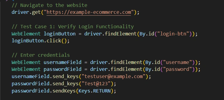 Login functionality