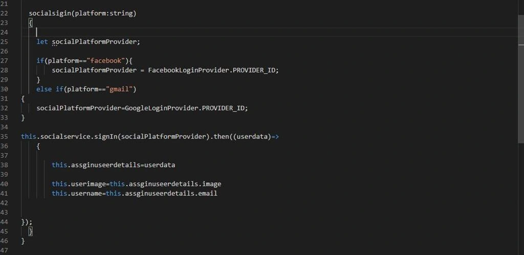 Social Media Authentication In Angular 