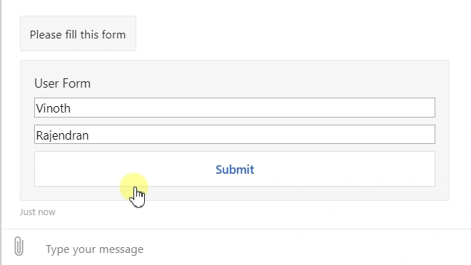 Solution -Adaptive Card Event implementation Using WaterfallDialog Bot Framework V4