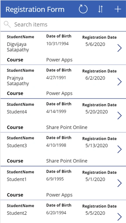 Sort, SortByCoulmn Along With Filter Functions Used In Microsoft PowerApps Gallery