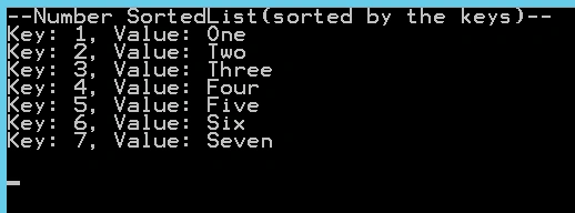 SortedList - C#