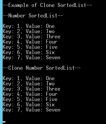 SortedList - C#