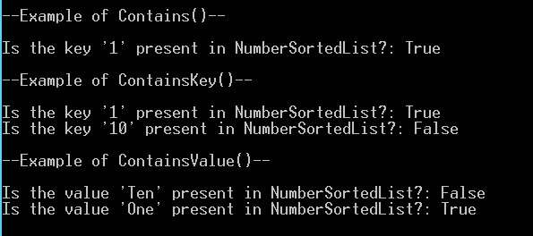SortedList - C#