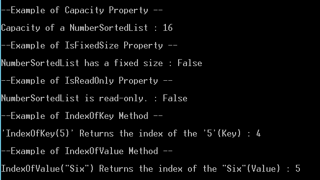 SortedList - C#