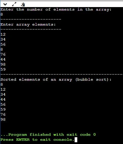 bubble sort