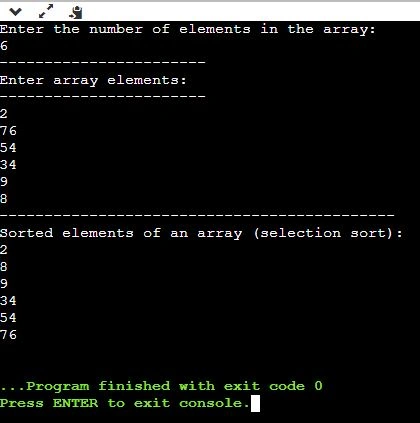 selection sort