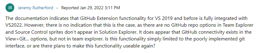 Github extension for Visual Studio