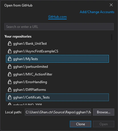 GitHub Extersion for Visual Studio,
