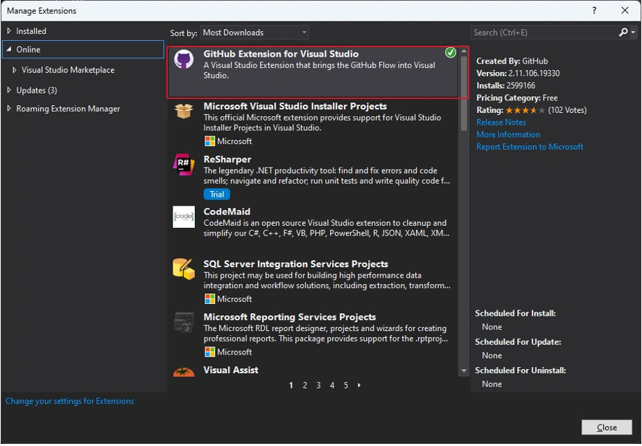 GitHub Extenstion