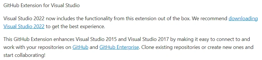 GitHub Extersion for Visual Studio,