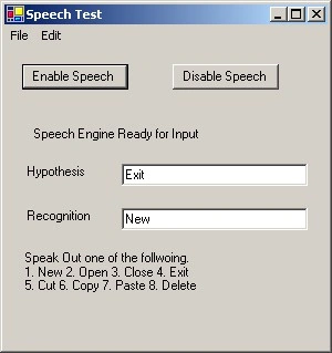 Speech Recognition using C#
