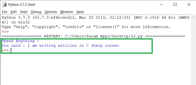 Converting Speech To Text Using Python