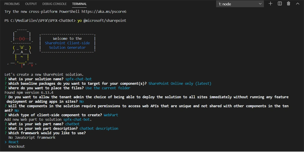 SPFX Bot Using Azure BotFramework SDKV4 With Luis And QnA Maker