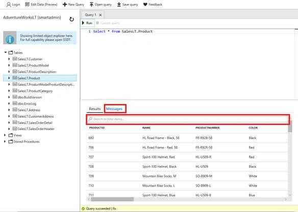 SQL Database Query Editor