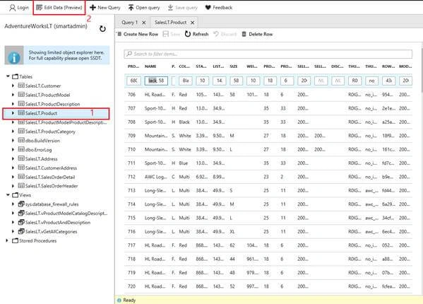 SQL Database Query Editor