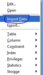 Import data