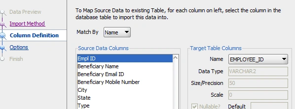 mapping csv headers