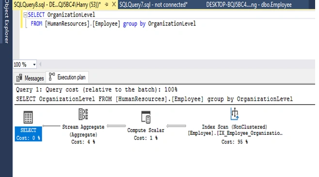 SQL Query Execution Plan Operations