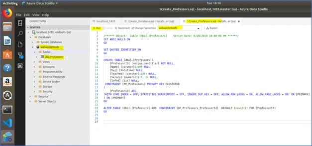 SQL Server 2017 Docker Container And Web API In .NET Core In Ubuntu 18.04