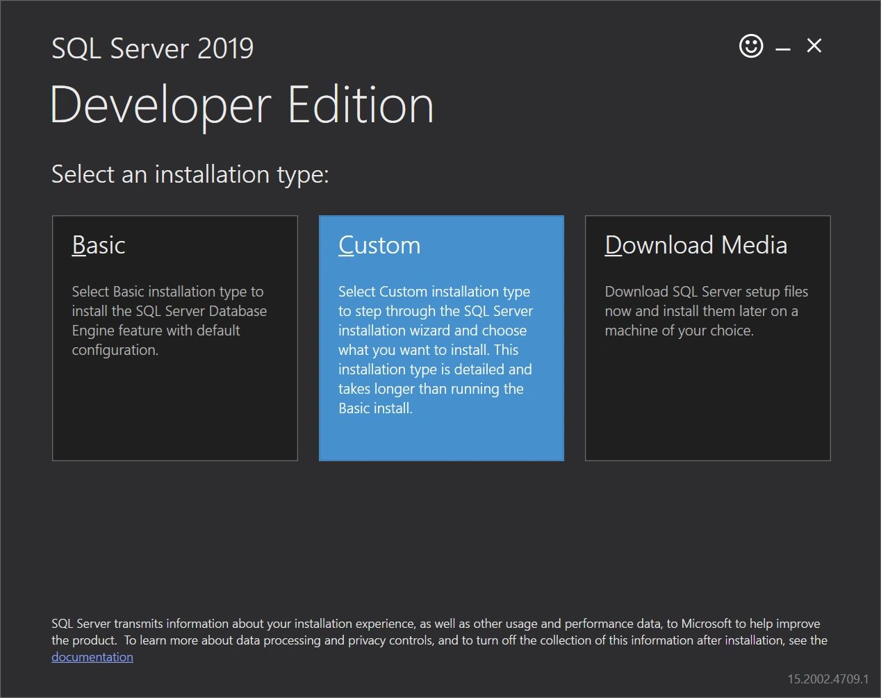 SQL Server 2019 Developer Edition Installation