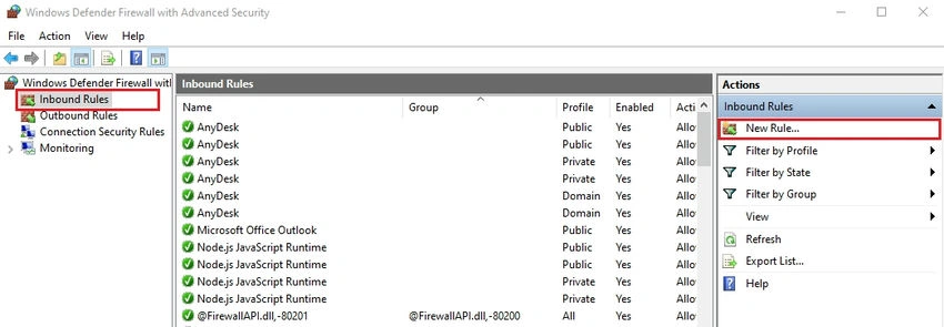 Inbound Rules