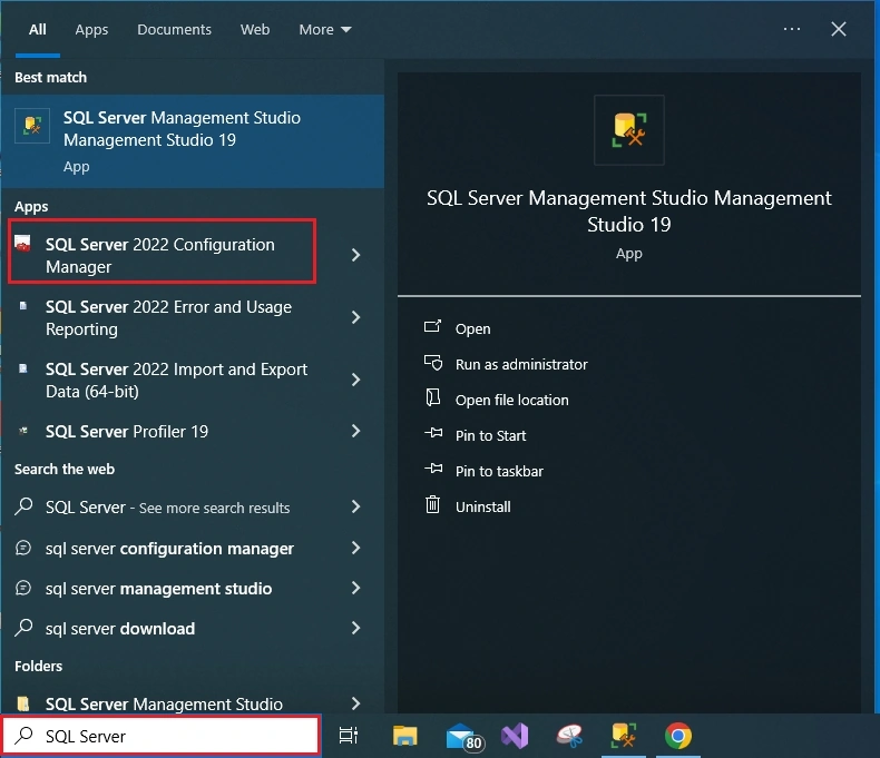 SQL Configuration Manager