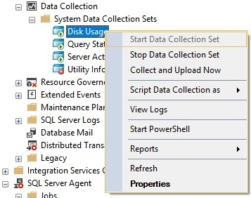 Start data collection set