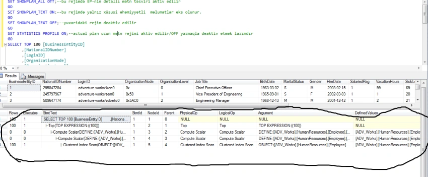 SQL Server execution plans