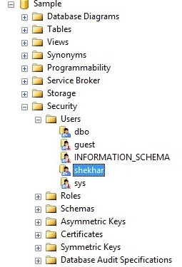 User section