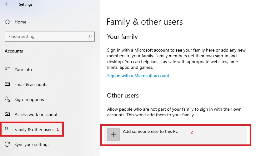 Creating user.