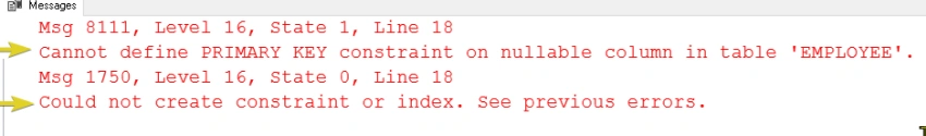 SQL Server Primary Keys